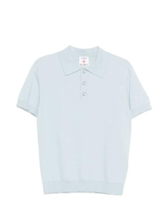 26SS 카사블랑카 폴로 티셔츠 MSS26KW129502 BLUE