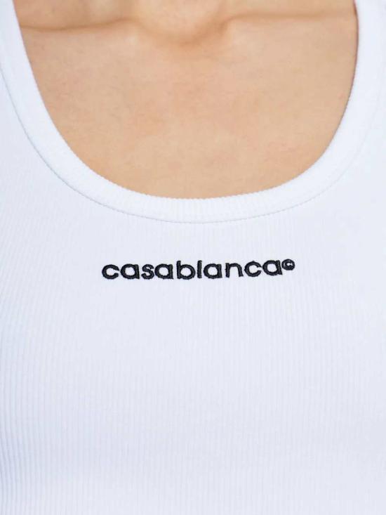 26SS 카사블랑카 민소매 티셔츠 WSP26JTS03902 BIANCO - CASABLANCA