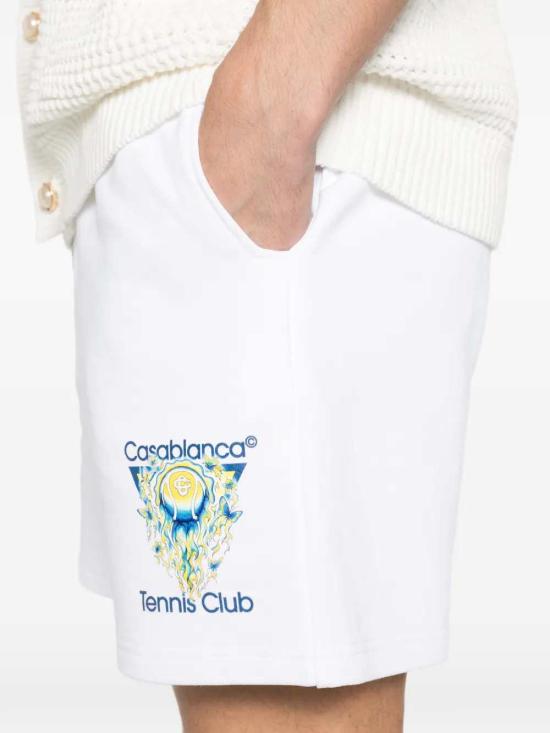 26SS 카사블랑카 숏팬츠 MSP26JTR00302 OFF WHITE LOOPBACK - CASABLANCA