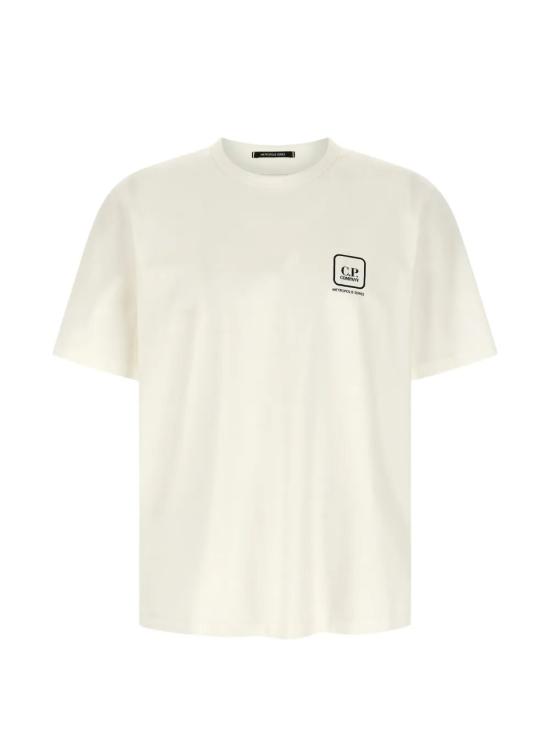 26SS 씨피 컴퍼니 메트로폴리스 시리즈 머서라이즈드 저지 반팔 프린티드 배지 티셔츠 20CLTS055A006370W 103 GAUZE WHITE