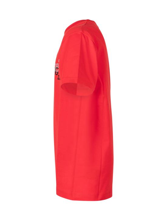 26SS [키즈] 오프화이트 티셔츠 44BAA002S26J00 1600 HIGHT RISK RED - OFF WHITE