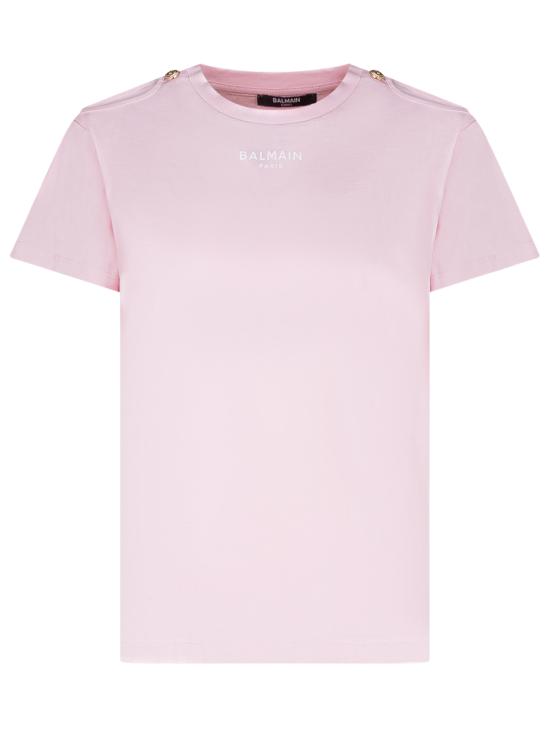 26SS [키즈] 발망 티셔츠 BY8B51Z3672 51EBC ROSA CHIARO BIANCO