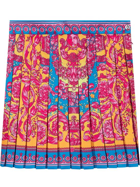 26SS [키즈] 베르사체 스커트 10181291A16903 5PF70 CYCLAMEN PINK BUTTERFLY BLUE