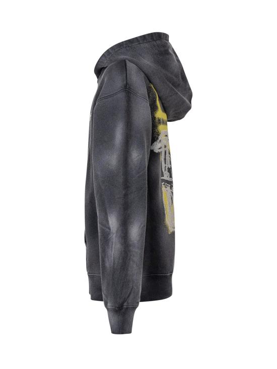 26SS [키즈] 오프화이트 트레이닝 상의 44BBE001S26F00 4010 BLACK ACID WASH - OFF WHITE