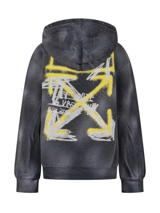 26SS [키즈] 오프화이트 트레이닝 상의 44BBE001S26F00 4010 BLACK ACID WASH - OFF WHITE