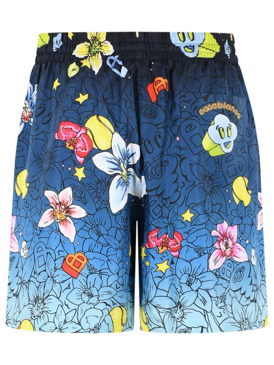 26SS 카사블랑카 숏팬츠 M SS26 TR 399 04GRAFFITI REPEAT Blue - CASABLANCA