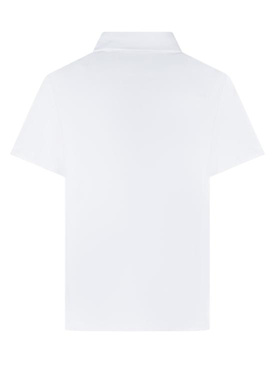 26SS [키즈] 발망 폴로 셔츠 BY8Q01Z3658 100NE WHITE BLACK - BALMAIN