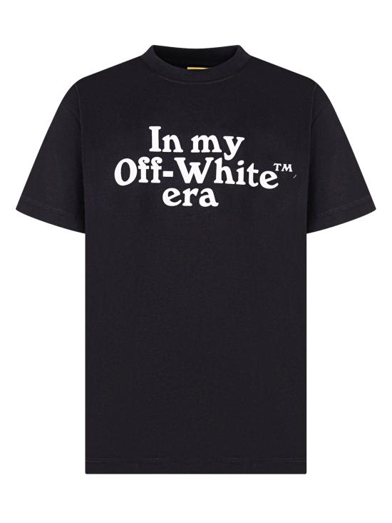 26SS [키즈] 오프화이트 티셔츠 44BAA002S26J00 7001 BLACK