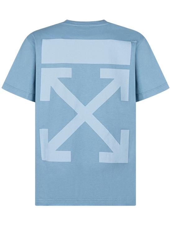 26SS [키즈] 오프화이트 티셔츠 44GAA001S26J00 9451 DUSTY BLUE - OFF WHITE