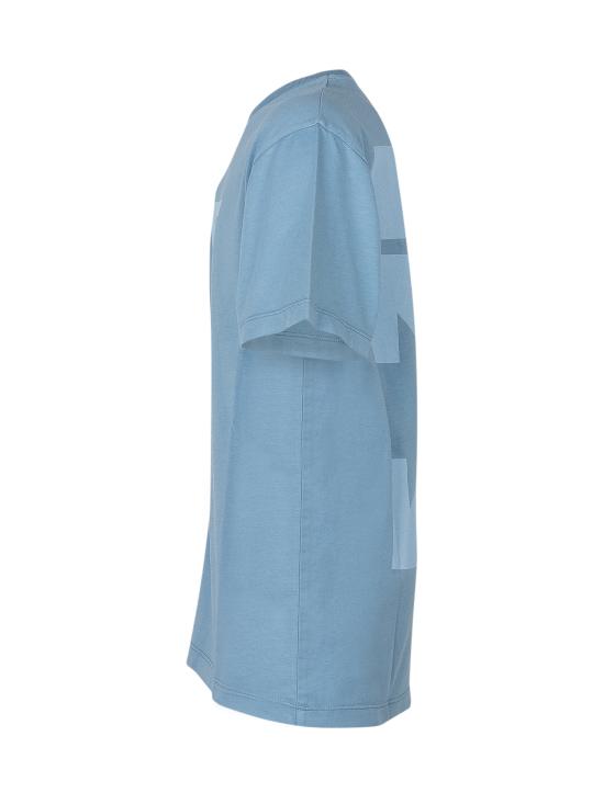 26SS [키즈] 오프화이트 티셔츠 44GAA001S26J00 9451 DUSTY BLUE - OFF WHITE