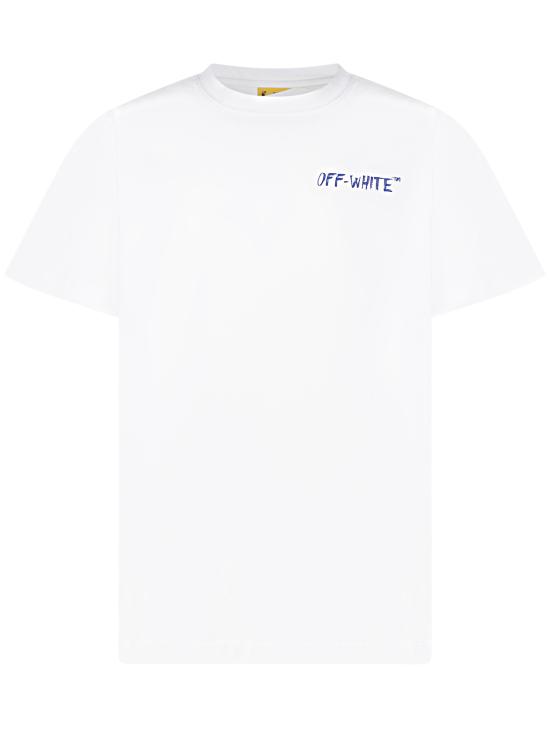 26SS [키즈] 오프화이트 티셔츠 44BAA002S26J00 5100 WHITE