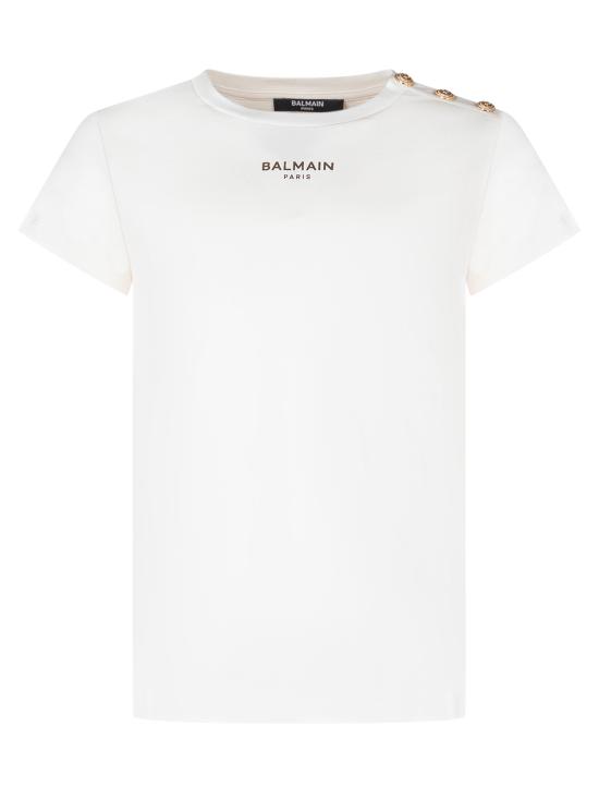 26SS [키즈] 발망 티셔츠 BY8A01Z3672 102OR IVORY GOLD