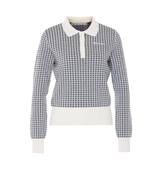 26SS 마르니 폴로 티셔츠 POMD0063Q0 UFZ633CHN99 Grey