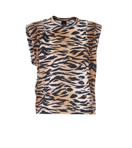 26SS 핑코 반팔 티셔츠 106720 A37ZZC8 MultiColour