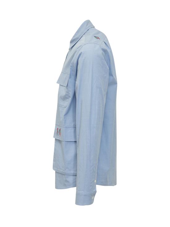 26SS 바버 X 폴스미스 긴팔 셔츠 MSH5782MSH BL54 MID BLUE - BARBOUR X PAUL SMITH