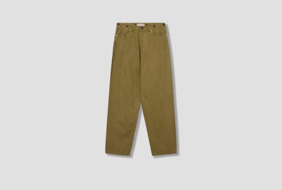 26SS 나이스니스 스트레이트 팬츠 H.SHARKY - 빈티지 트리트 헤링본 트위스트 진 NN-1903T17 카키