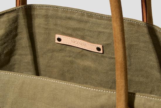 26SS NICENESS 숄더백 S.APHEX - 빈티지 트리트 헤링본 NN 셔링백 NN-4004A17 카키 - OTHER BRANDS