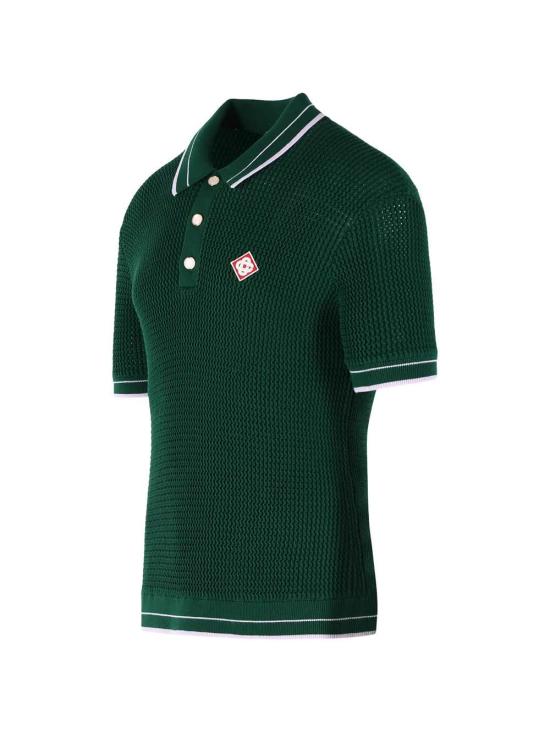 26SS 카사블랑카 폴로 티셔츠 MSS26KW129601 VERDE - CASABLANCA