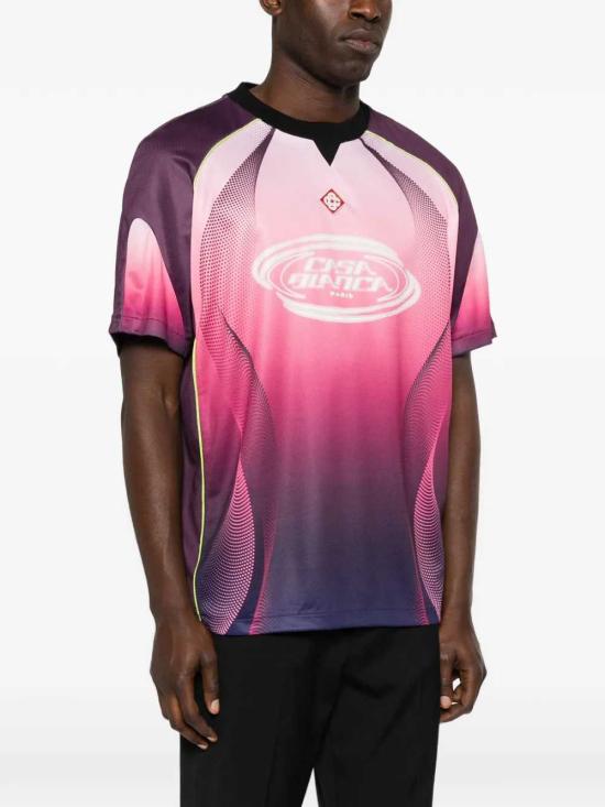 26SS 카사블랑카 반팔 티셔츠 MSS26JTP35301 BIRDSEYE MESH - CASABLANCA