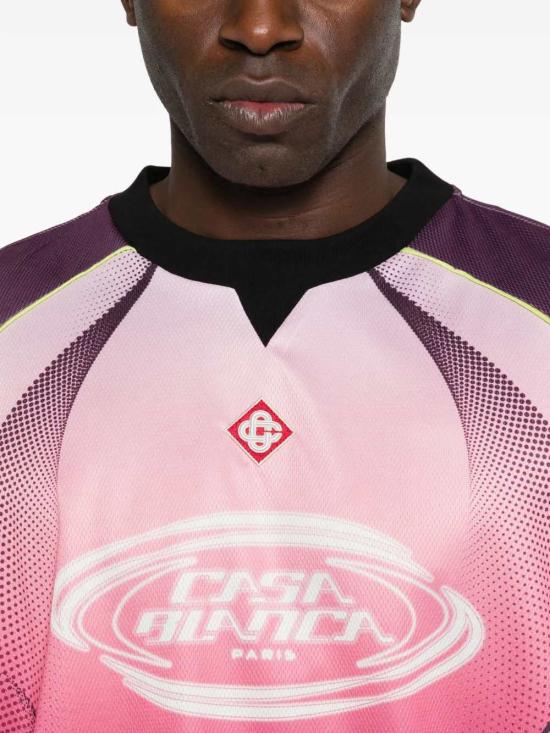 26SS 카사블랑카 반팔 티셔츠 MSS26JTP35301 BIRDSEYE MESH - CASABLANCA