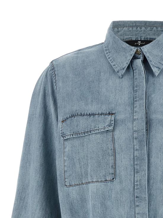 26SS 세븐포올맨카인드 숏 원피스 7N9T0G51U73I2 Light Blue - 7 FOR ALL MANKIND