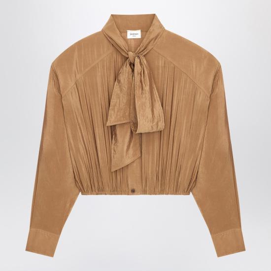 26SS 생로랑 블라우스 856436Y3K31 Brown