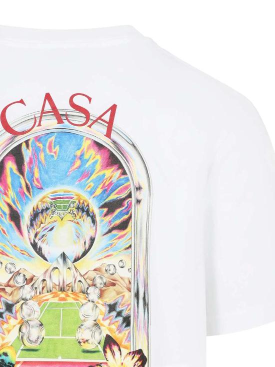 26SS 카사블랑카 반팔 티셔츠 MSS26JTS00115 BRIGHT WHITE ERSEY - CASABLANCA