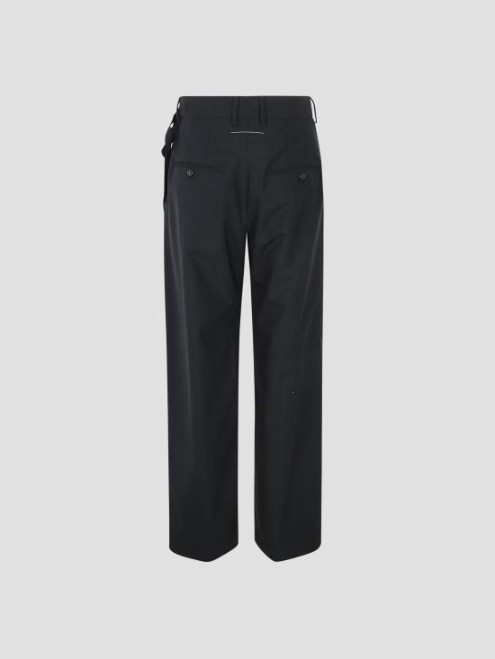 26SS MM6 메종마르지엘라 울 블렌드 트라우저 S52KA0518M35733 900 BLACK - MM6 MAISON MARGIELA