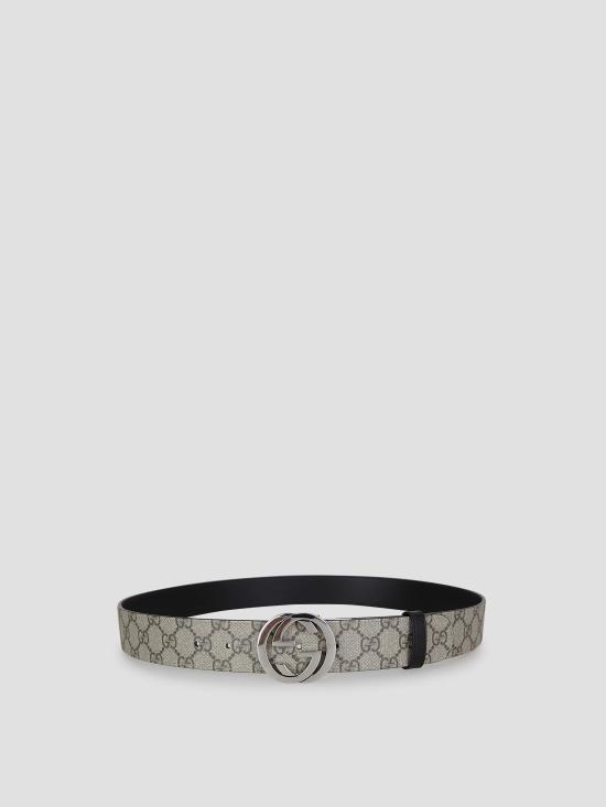 26SS 구찌 리버시블 GG 슈프림 벨트 473030KGDHN 9769 BEIGE EBONY NERO - GUCCI
