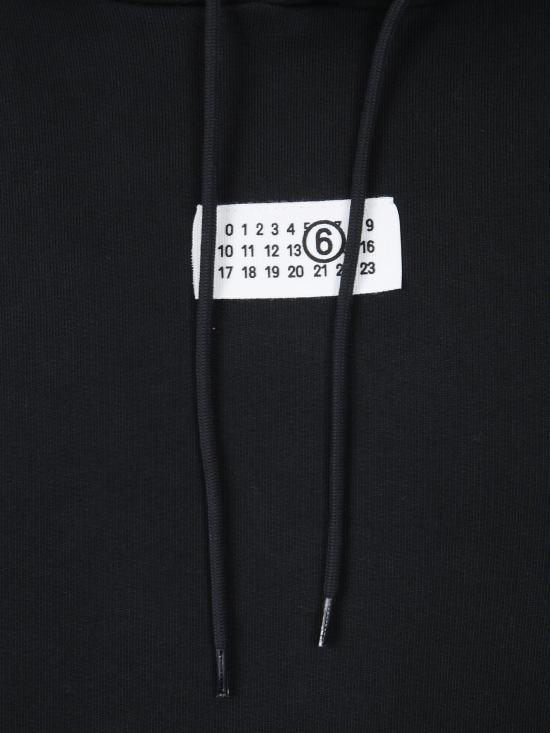 26SS MM6 메종마르지엘라 코튼 후디드 스웨트셔츠 S52GU0235M25025 900 BLACK - MM6 MAISON MARGIELA
