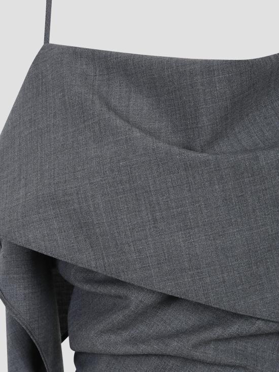 26SS MM6 메종마르지엘라 셔츠 S52NC0358M35733 860M DARK GREY MELANGE - MM6 MAISON MARGIELA