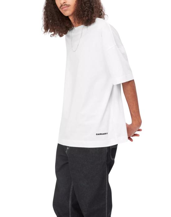 26SS 칼하트 WIP 숏슬리브 링크 스크립트 티셔츠 I031373 00A XX White - CARHARTT WIP