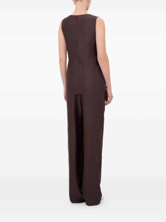 26SS 루루 드 세종 민소매 티셔츠 FONDA DARK BROWN Dark brown - LOULOU DE SAISON