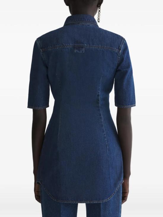 26SS 뮈글러 데님 셔츠 26P6TO08612032 6142 Blue rinsed - MUGLER