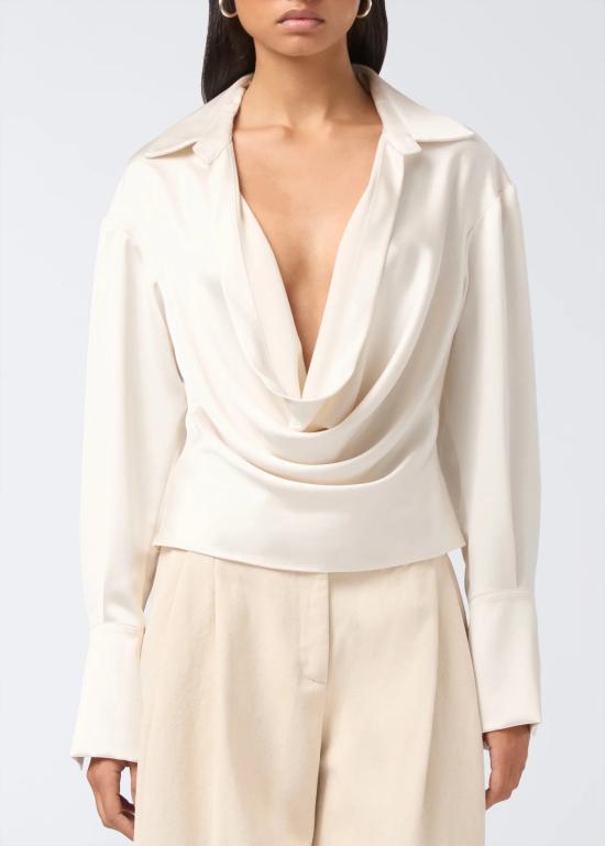 26SS 안다마네 긴팔 티셔츠 T190953A TNP229 111 Milk - ANDAMANE