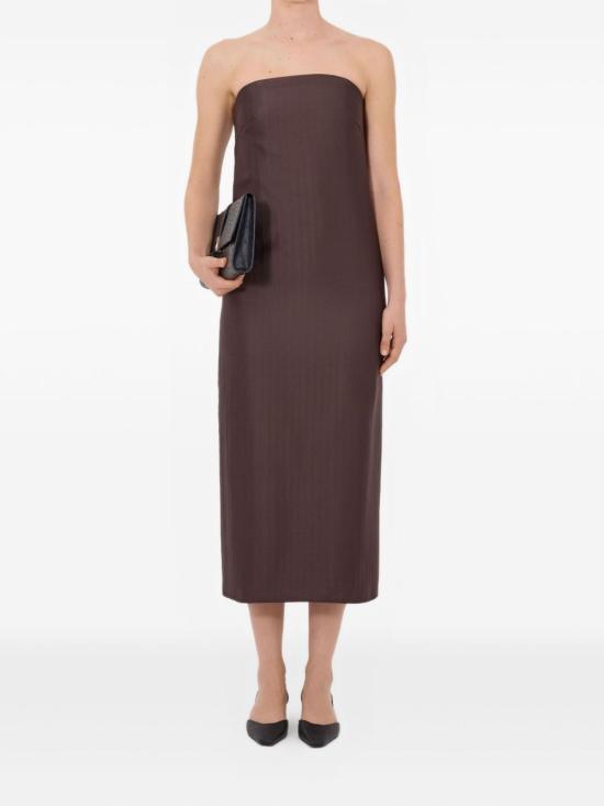 26SS 루루 드 세종 미디 원피스 GIULIA DARK BROWN Dark brown - LOULOU DE SAISON