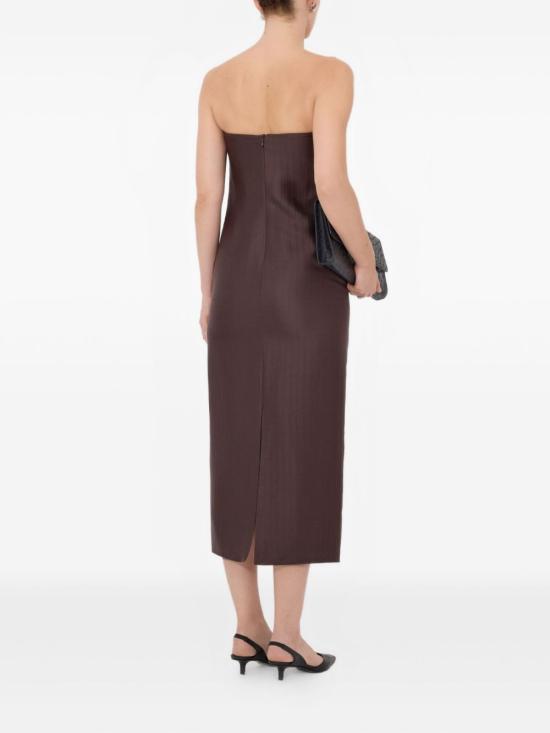 26SS 루루 드 세종 미디 원피스 GIULIA DARK BROWN Dark brown - LOULOU DE SAISON