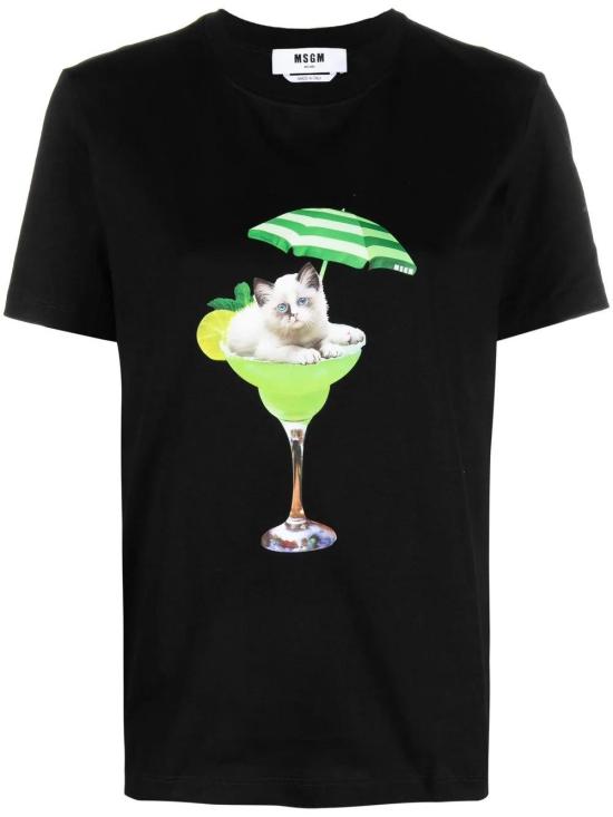  엠에스지엠 반팔 티셔츠 3441MDM19123700299 BLACK DOM