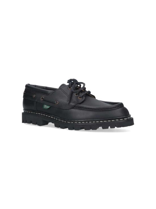  파라부트 로퍼 송아지 가죽 보트 슈즈 블랙 - PARABOOT