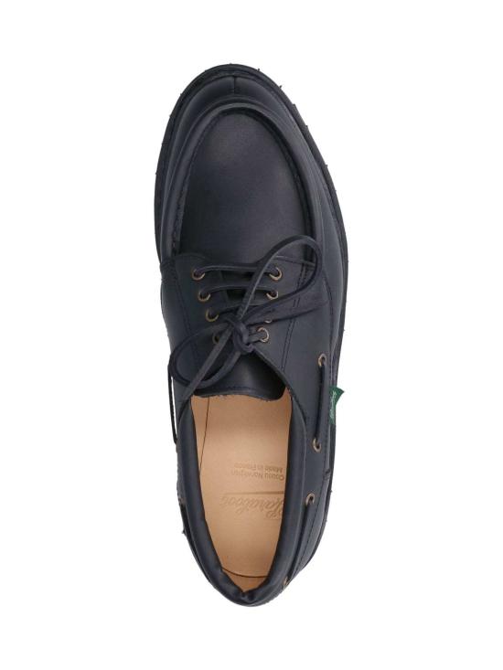  파라부트 로퍼 송아지 가죽 보트 슈즈 블랙 - PARABOOT
