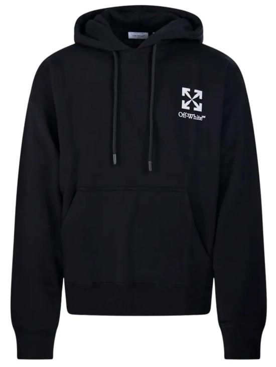 26SS 오프화이트 후드 티셔츠 OMBB085S26FLE00O 0001 BLACK