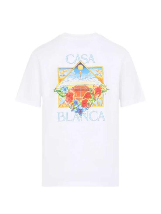 26SS 카사블랑카 반팔 티셔츠 MSS26JTS00113 BRIGHT WHITE JERSEY - CASABLANCA