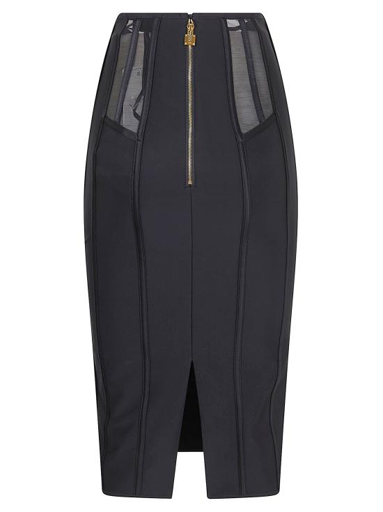 26SS 엘리자베타프랜치 미디 스커트 GO17962E2 110 NERO - ELISABETTA FRANCHI