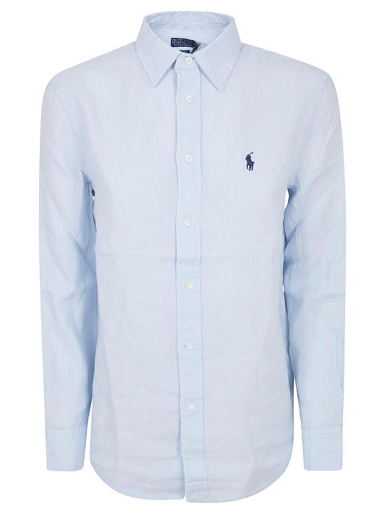 26SS 폴로 랄프로렌 포니 자수 리넨 셔츠 (211970730009) 211970730 503 OXFORD BLUE