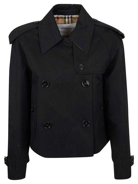 26SS 버버리 크롭 개버딘 트렌치 자켓 8072849 BLACK