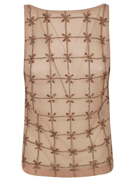 26SS 핑코 민소매 티셔츠 106437 A32B ZN6 NUDO CRYSTAL