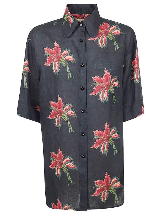 26SS 발렌티노 가라바니 셔츠 BAA0F5 A5M D5Y NERO MAGENTA ROSA VERDE