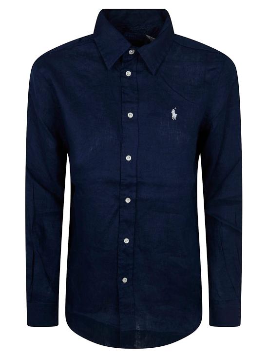 26SS 폴로 랄프로렌 포니 자수 리넨 셔츠 (211970730009) 211970730 519 TIDAL NAVY