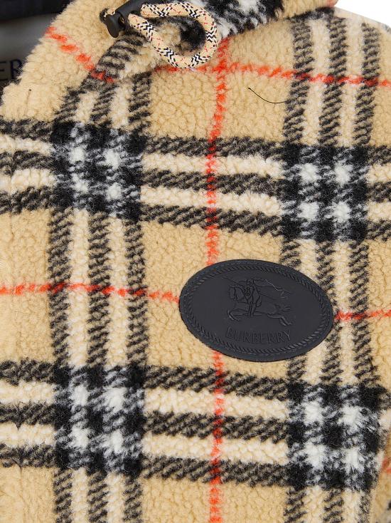 26SS 버버리 크롭 체크 플리스 후드 자켓 8118929 SAND IP CHECK - BURBERRY