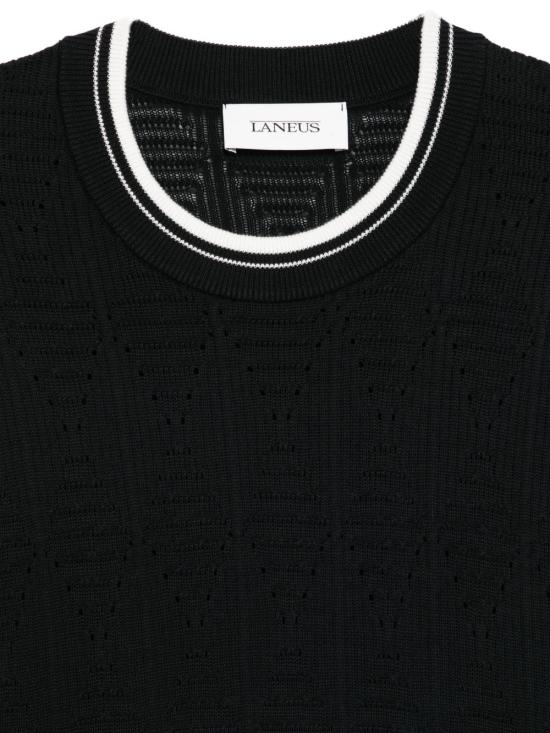 26SS 라니우스 반팔 티셔츠 S6LAMAKE011 110 Black - LANEUS